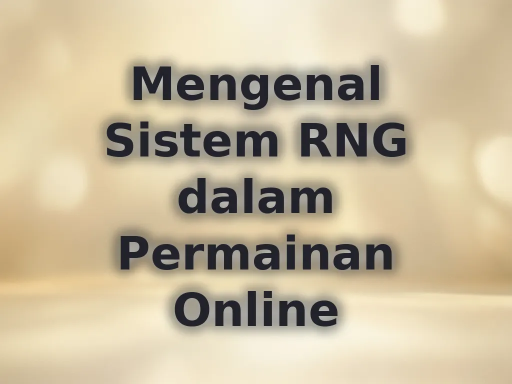 Mengenal Sistem RNG dalam Permainan Online